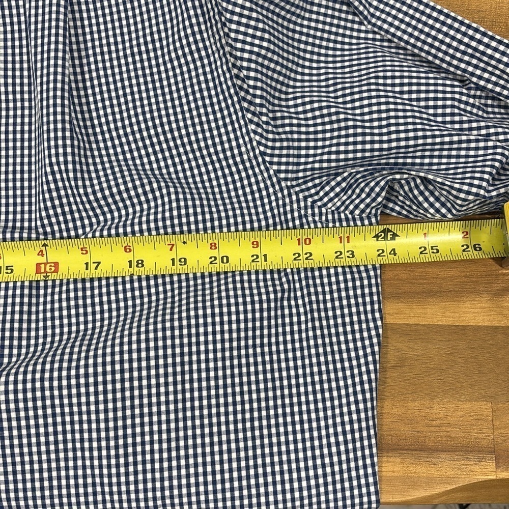 Men’s Izod Slim Fit Blue and White Check Button Down Shirt Size Large - Picture 5 of 8